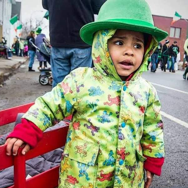 Cal at the St. Patrick's day parade