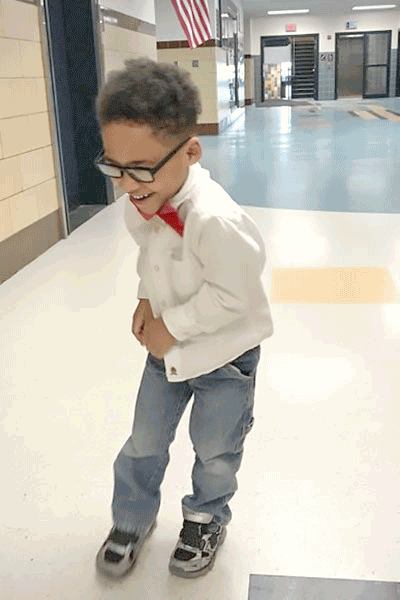 gifofcalandteacher My son and his teacher Ms. Glynnis Sanders